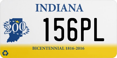 IN license plate 156PL