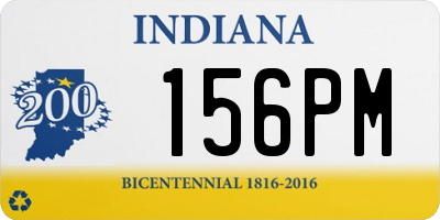 IN license plate 156PM