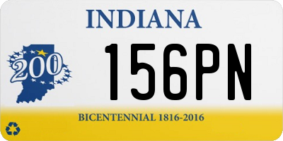 IN license plate 156PN