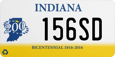 IN license plate 156SD