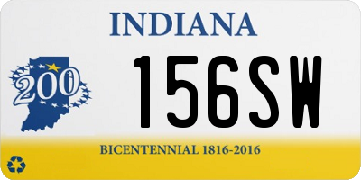 IN license plate 156SW