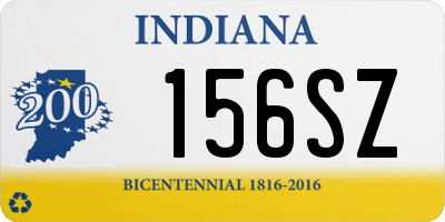 IN license plate 156SZ