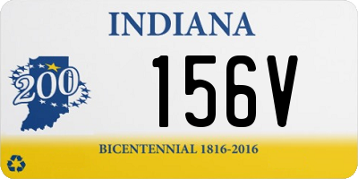 IN license plate 156V