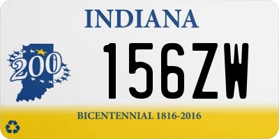 IN license plate 156ZW