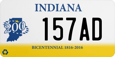 IN license plate 157AD