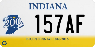 IN license plate 157AF