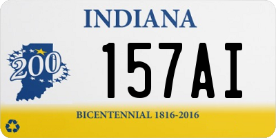 IN license plate 157AI