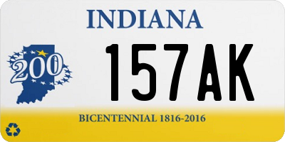 IN license plate 157AK