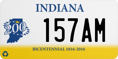 IN license plate 157AM