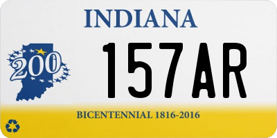 IN license plate 157AR