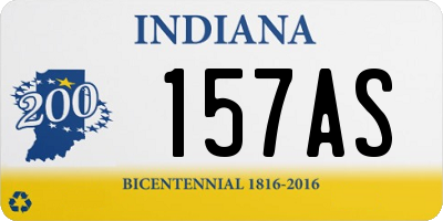 IN license plate 157AS