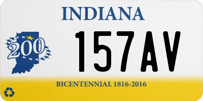 IN license plate 157AV