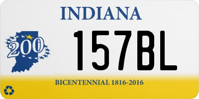 IN license plate 157BL