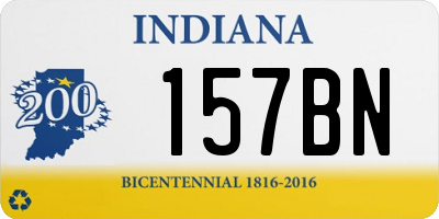 IN license plate 157BN