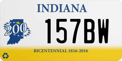 IN license plate 157BW