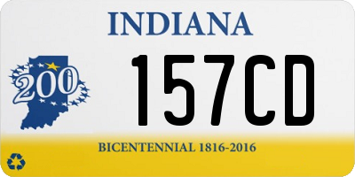 IN license plate 157CD