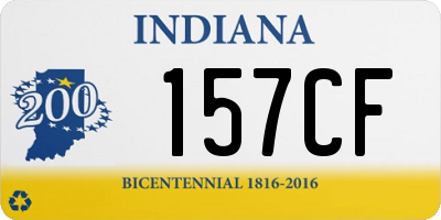 IN license plate 157CF