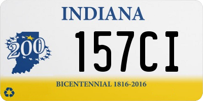 IN license plate 157CI