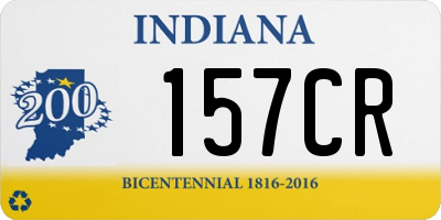 IN license plate 157CR