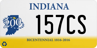 IN license plate 157CS