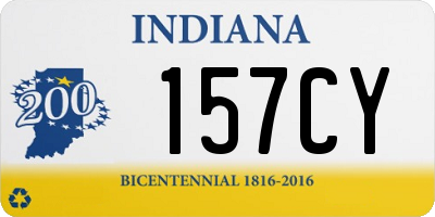 IN license plate 157CY