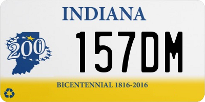 IN license plate 157DM