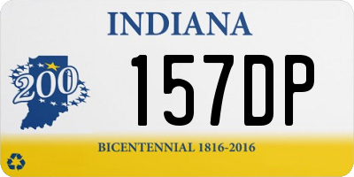 IN license plate 157DP