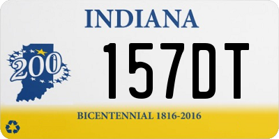 IN license plate 157DT