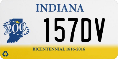IN license plate 157DV