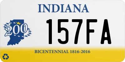 IN license plate 157FA