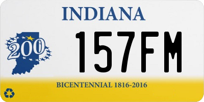 IN license plate 157FM