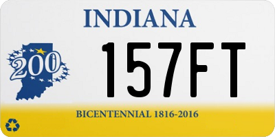 IN license plate 157FT