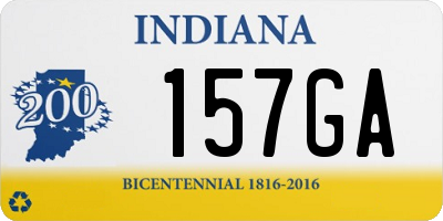 IN license plate 157GA