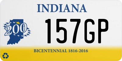 IN license plate 157GP