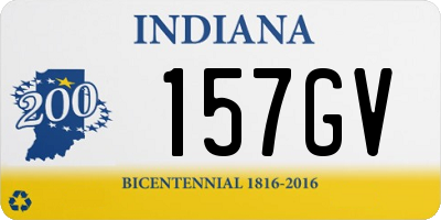 IN license plate 157GV