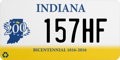 IN license plate 157HF