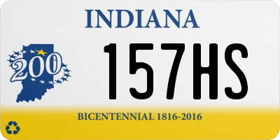 IN license plate 157HS