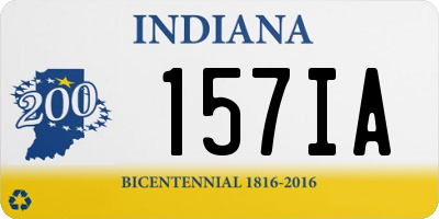IN license plate 157IA