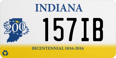 IN license plate 157IB