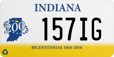 IN license plate 157IG