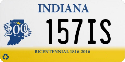IN license plate 157IS