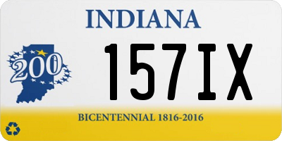 IN license plate 157IX