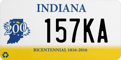 IN license plate 157KA