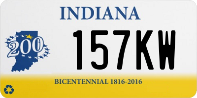 IN license plate 157KW