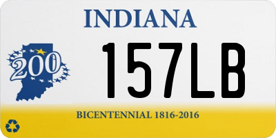 IN license plate 157LB