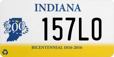 IN license plate 157LO