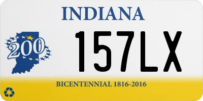 IN license plate 157LX