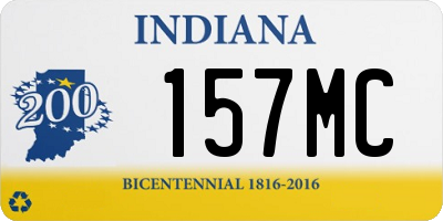 IN license plate 157MC