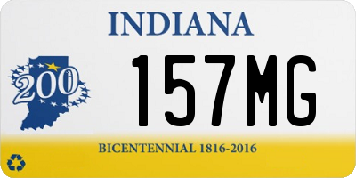 IN license plate 157MG