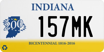 IN license plate 157MK